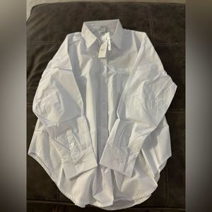 Women’s oversized button up blouse